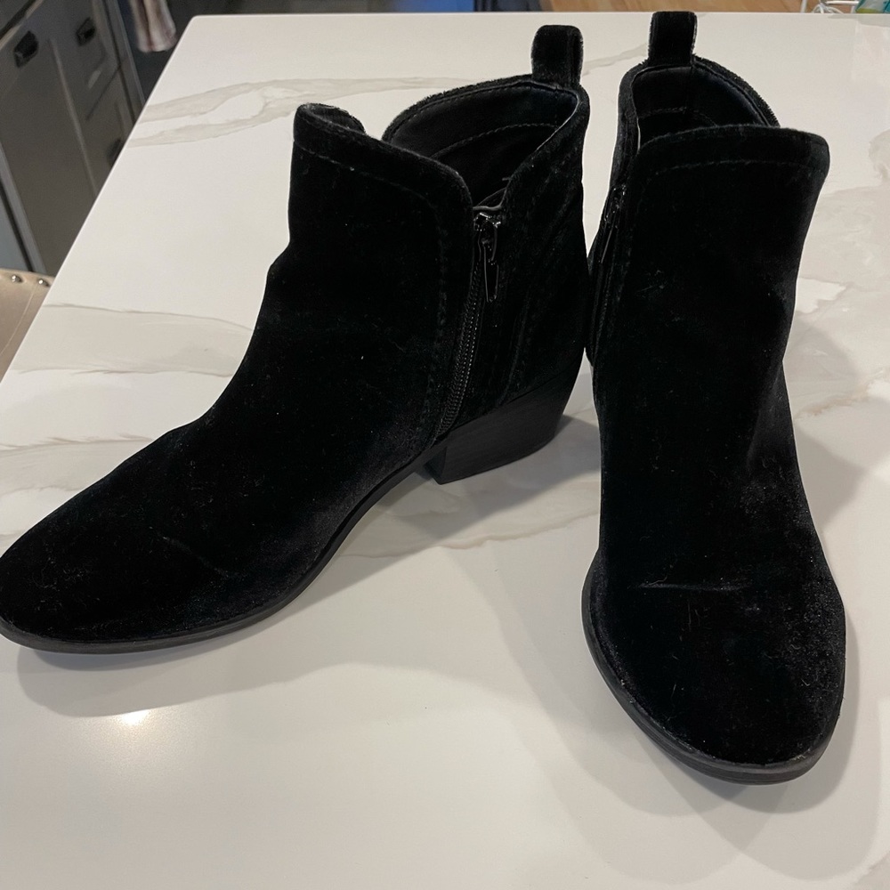 Black Velvet Ankle Boot
